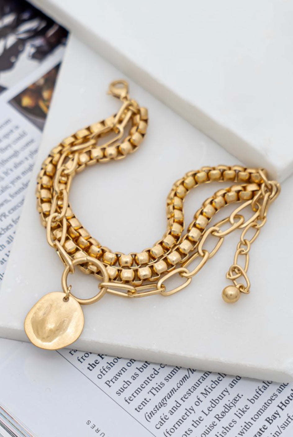 Gold chunky bracelet